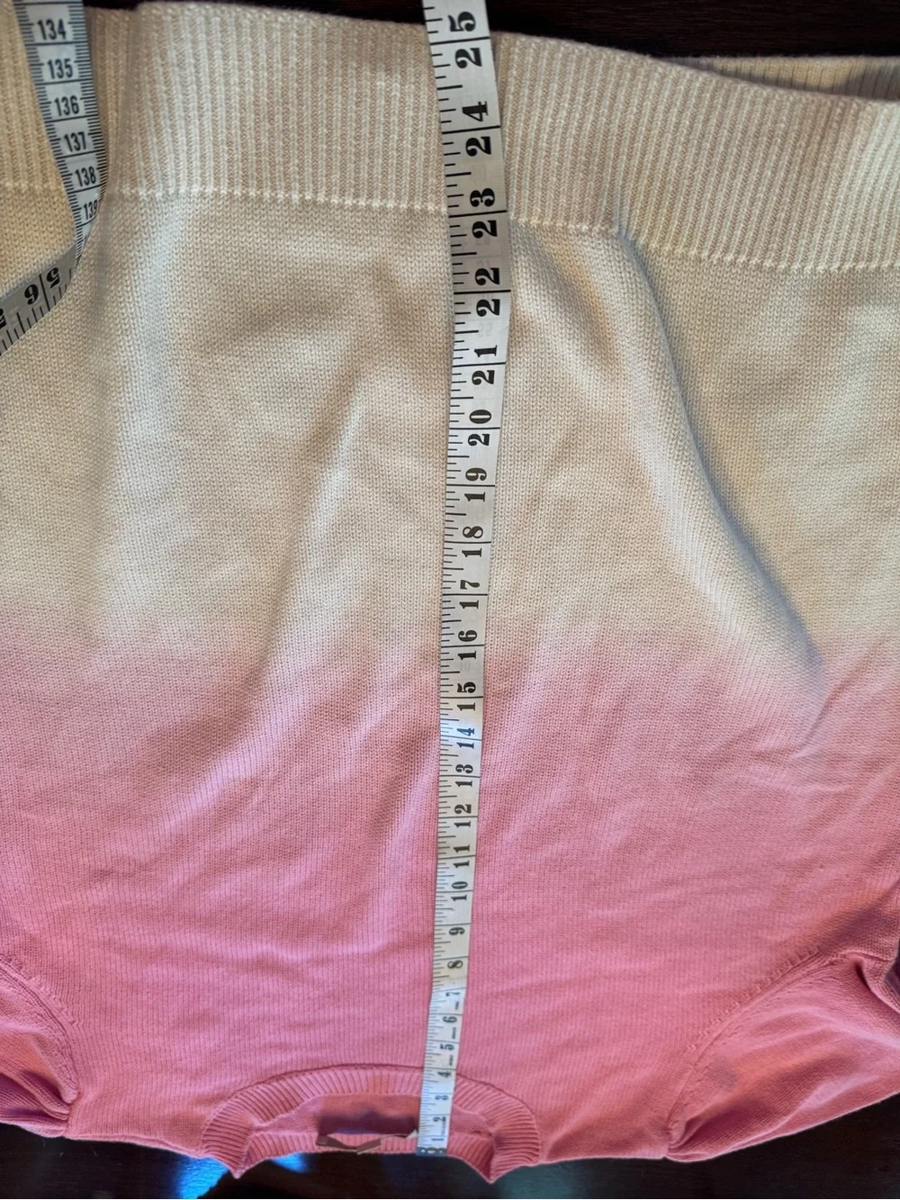 LOFT Pink-to-Cream Ombre Sweater- 100% cotton